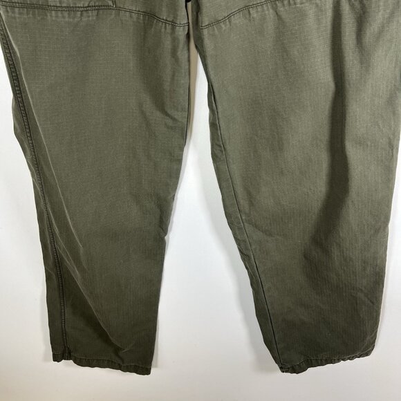 Madewell Twill Wide Leg Utility Pants Woman’s Size 32 Olive Green Boho - Picture 4 of 7
